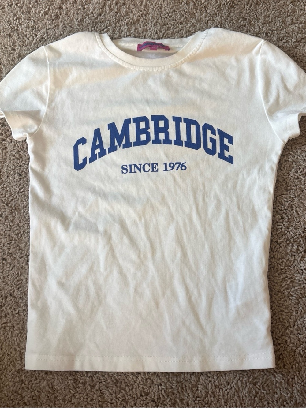 White 'Cambridge' Graphic Baby Tee